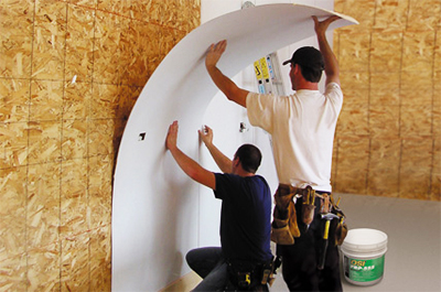 FRP Panels Being Installed